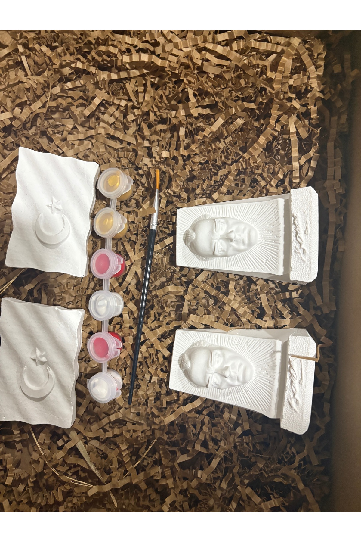 3D ATATÜRK BÜSTÜ VE TÜRK BAYRAĞI TAŞ BOYAMA SETİ(XXL- BÜYÜK BOY)