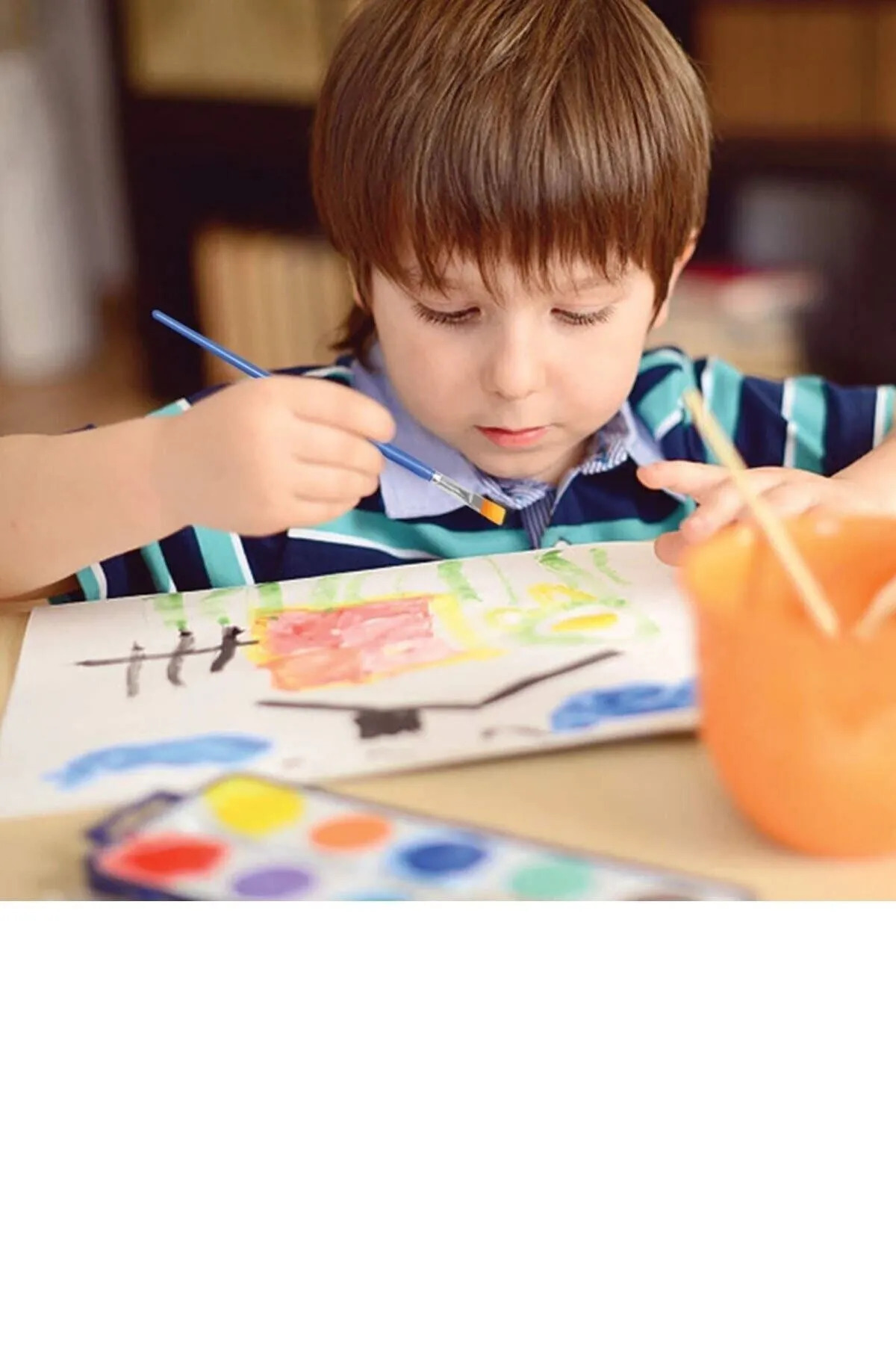 10 Adet Fırça Akrilik Boya Guaj Boya Parmak Boya Sulu Boya Yağlı Boya Fırçası