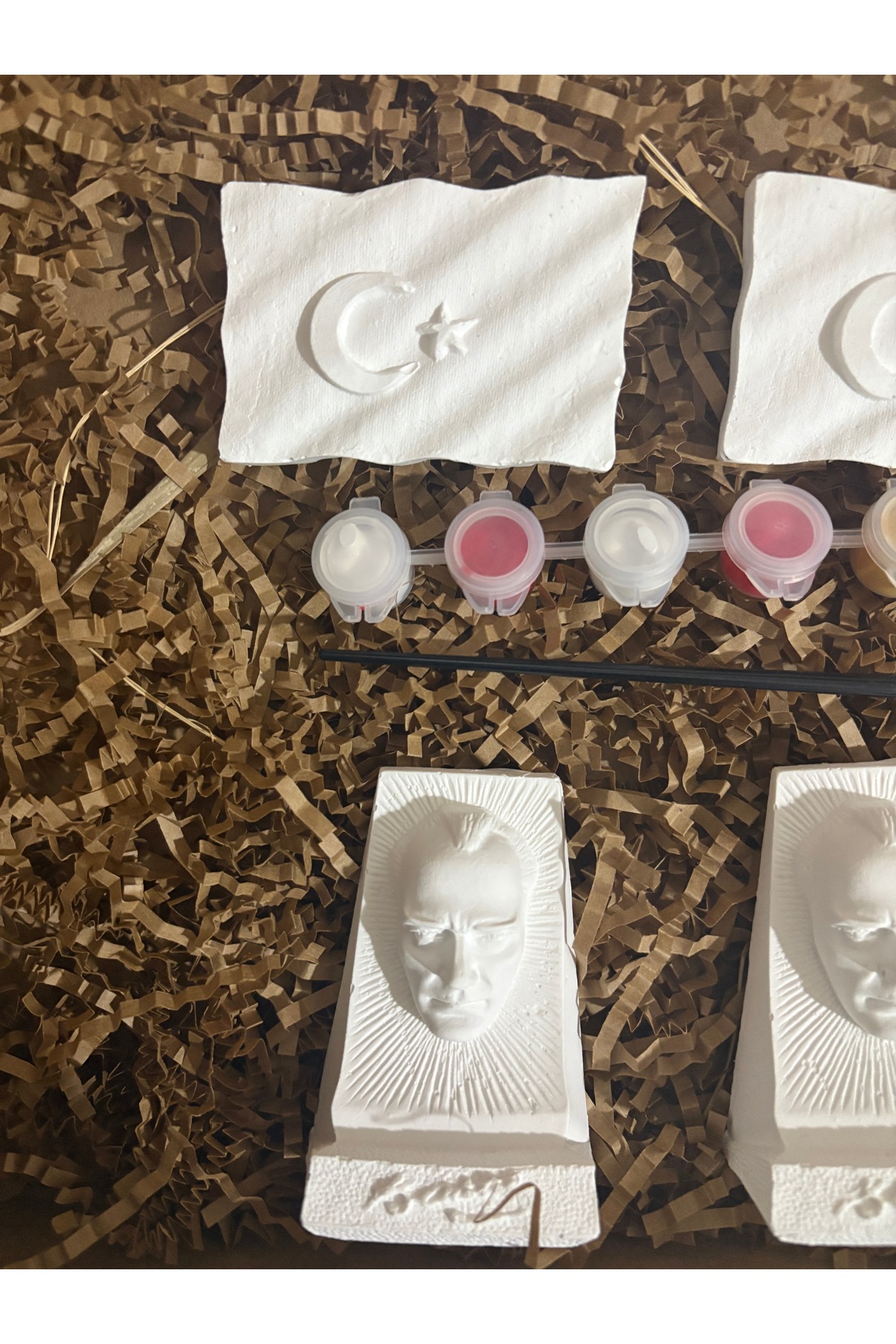 3D ATATÜRK BÜSTÜ VE TÜRK BAYRAĞI TAŞ BOYAMA SETİ(XXL- BÜYÜK BOY)