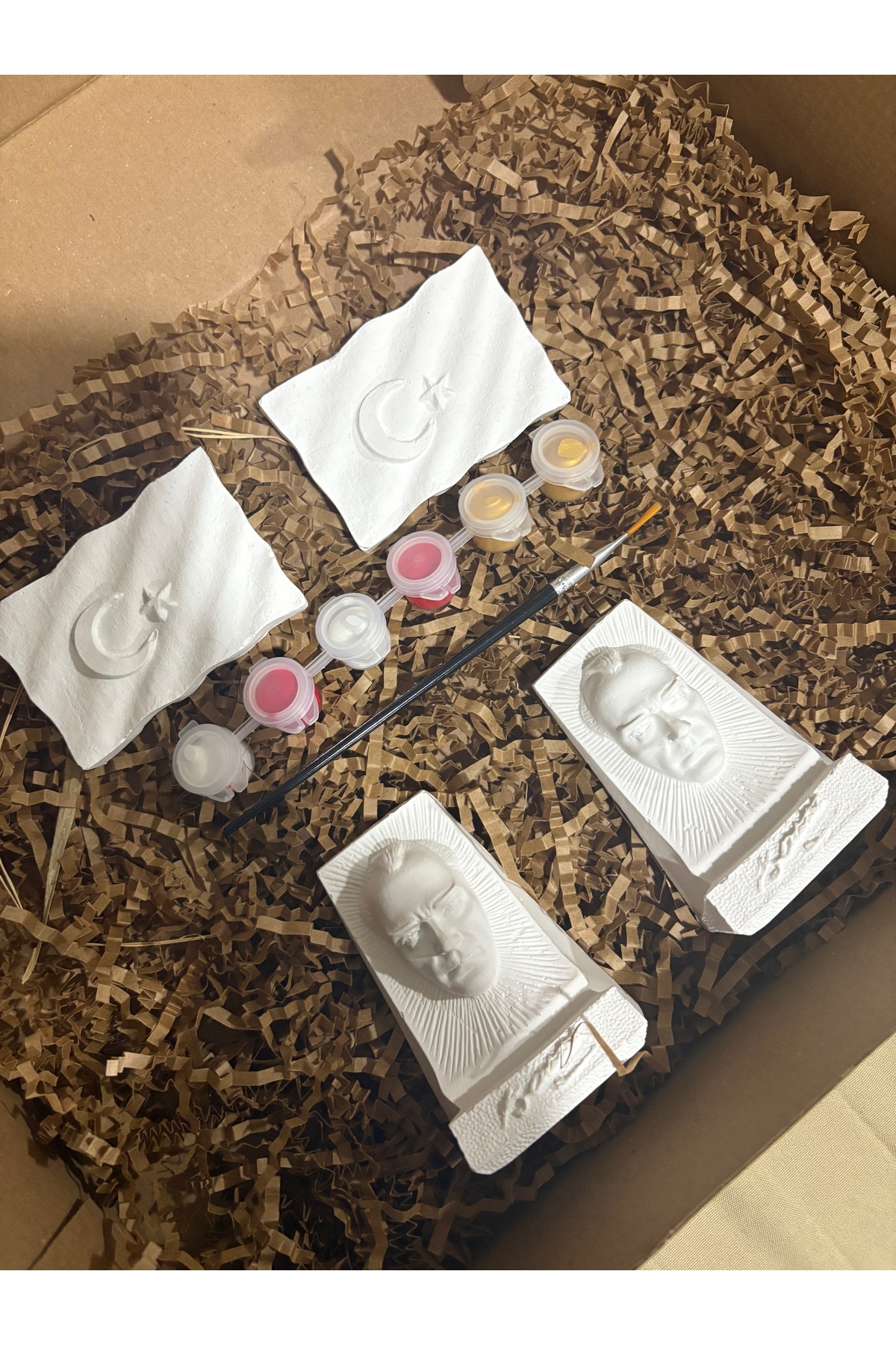 3D ATATÜRK BÜSTÜ VE TÜRK BAYRAĞI TAŞ BOYAMA SETİ(XXL- BÜYÜK BOY)