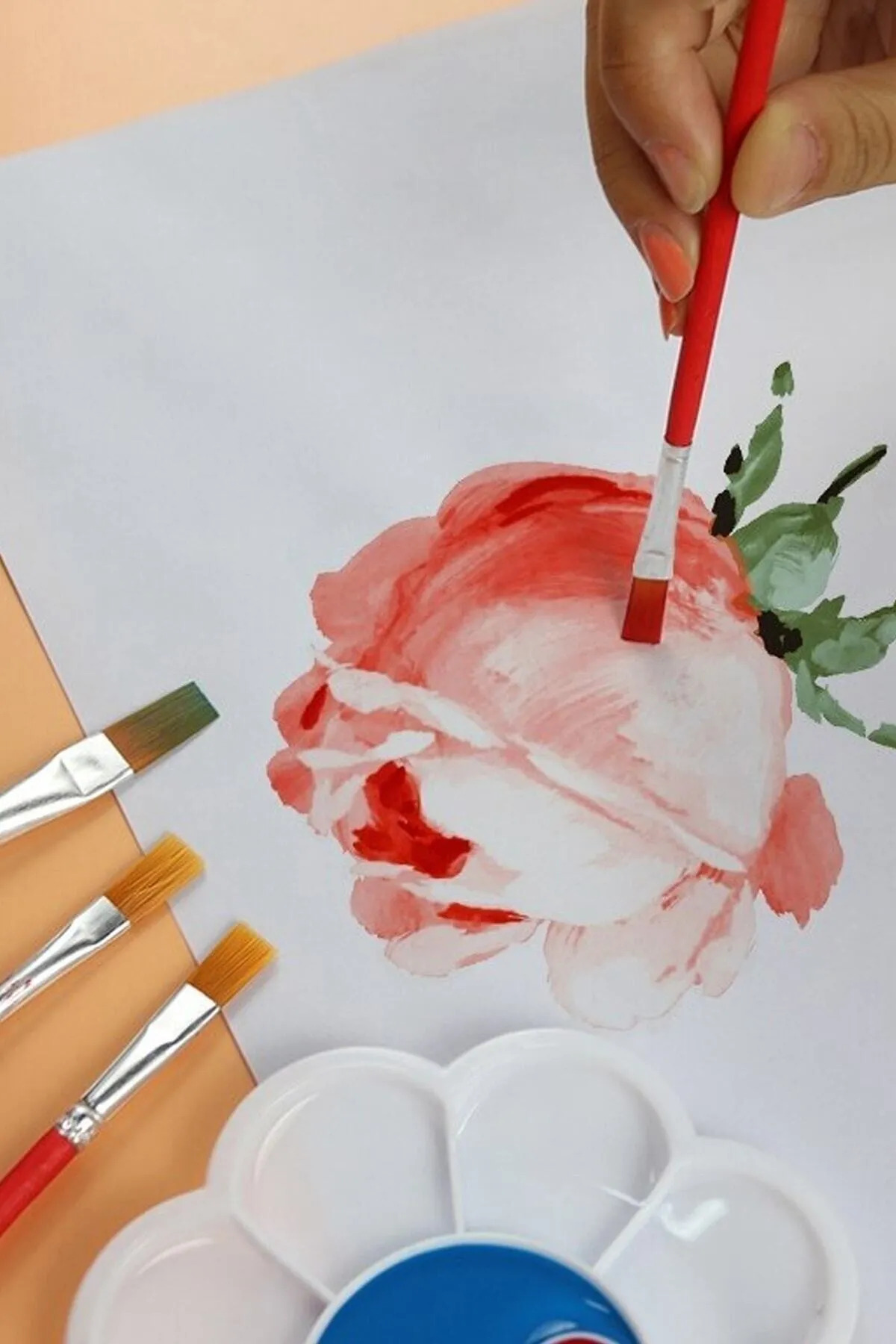 10 Adet Fırça Akrilik Boya Guaj Boya Parmak Boya Sulu Boya Yağlı Boya Fırçası